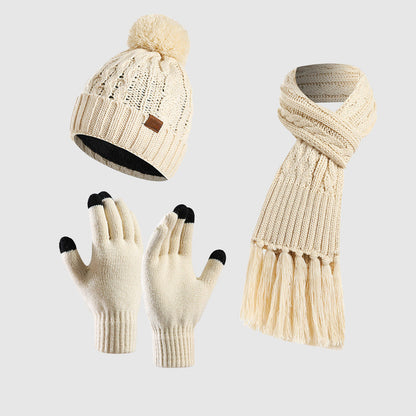 Warm Fit Winter Hat Set with Pom Pom