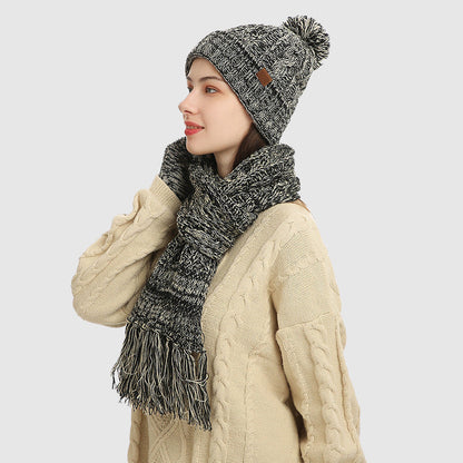 Warm Fit Winter Hat Set with Pom Pom - Nocini