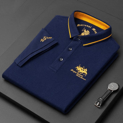 Classic Casual Polo Shirt with Contrast Trim