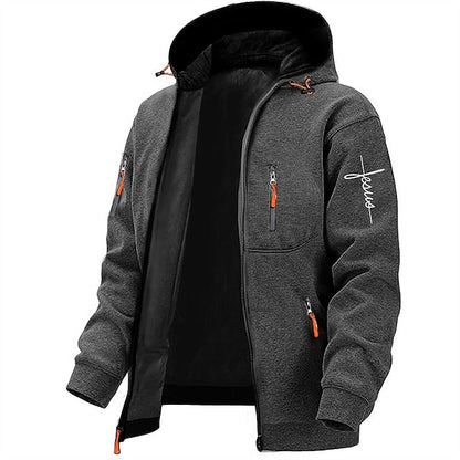 Relaxed Fit Men's Zip Up Jacket