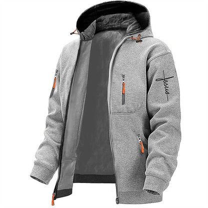 Relaxed Fit Men's Zip Up Jacket