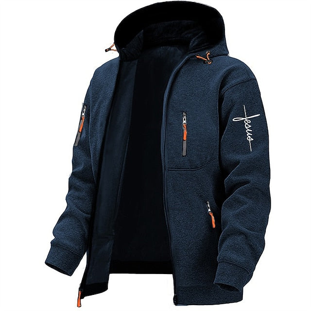 Relaxed Fit Men's Zip Up Jacket - Nocini
