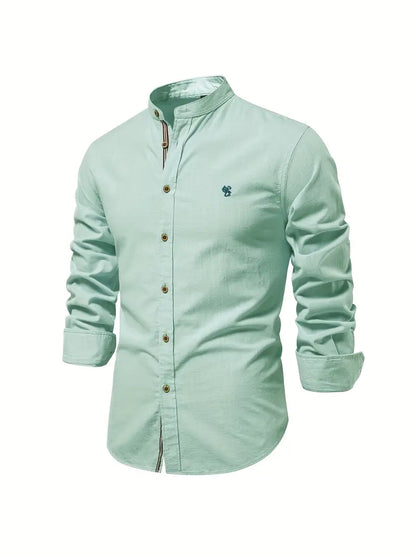 Slim Fit Men's Long Sleeve Dress Shirt