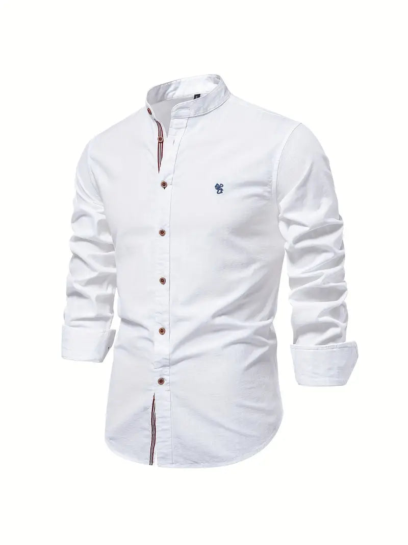 Slim Fit Men's Long Sleeve Dress Shirt