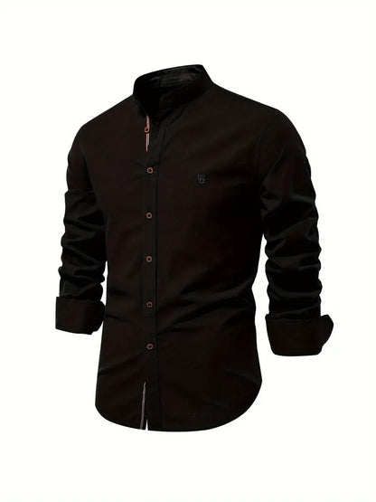 Slim Fit Men's Long Sleeve Dress Shirt