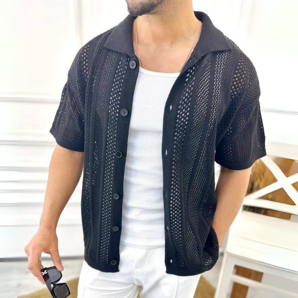 Lightweight Mens Short Sleeve Mesh Shirt
