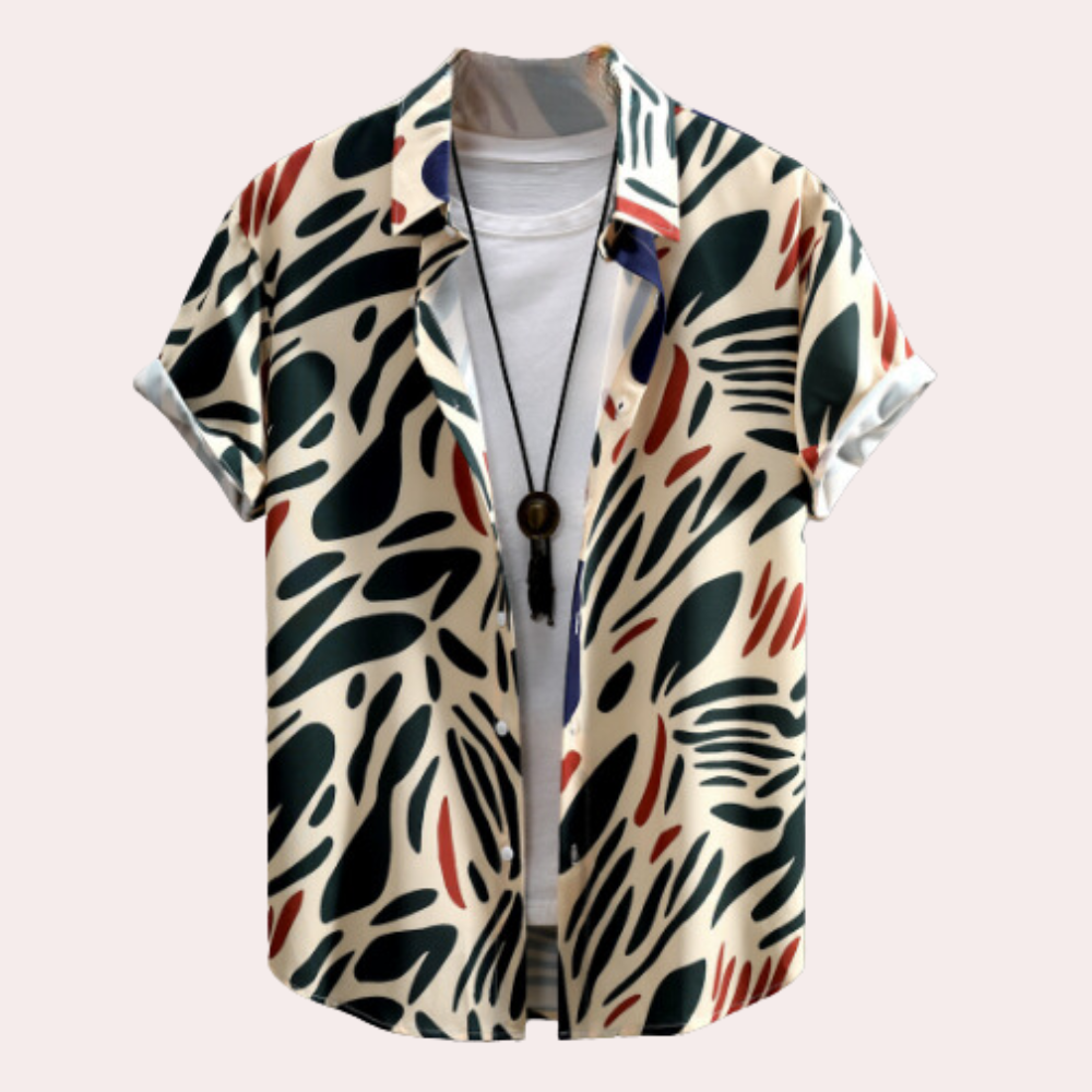 Casual Short Sleeve Men's Shirt Lightweight Button Down - Nocini