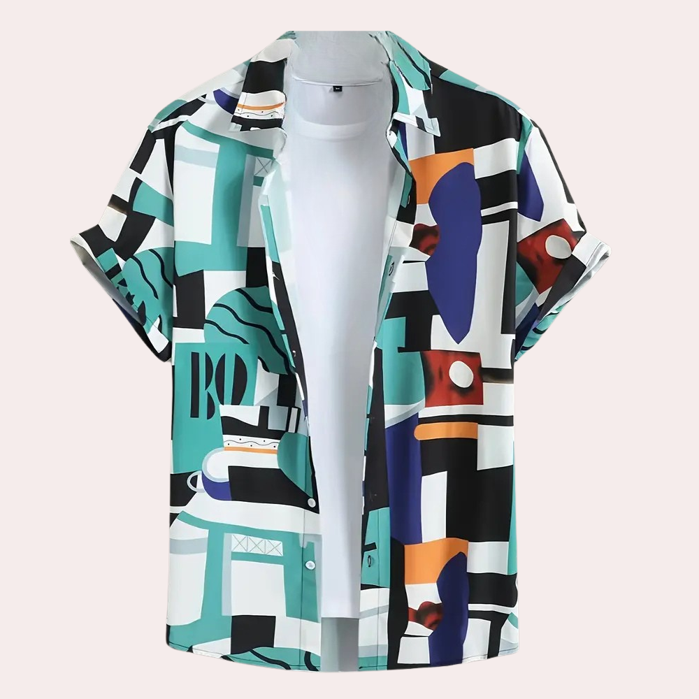 Comfortable Mens Short Sleeve Graphic Shirt - Nocini