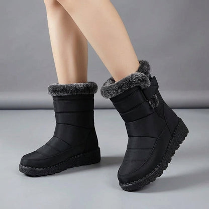 Insulated Faux Fur Winter Ankle Boots for Women