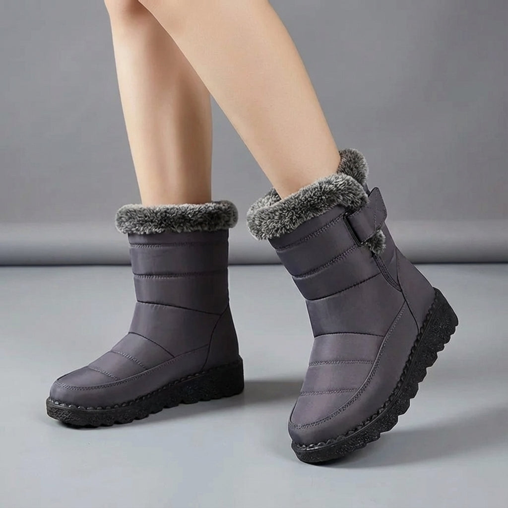 Insulated Faux Fur Winter Ankle Boots for Women
