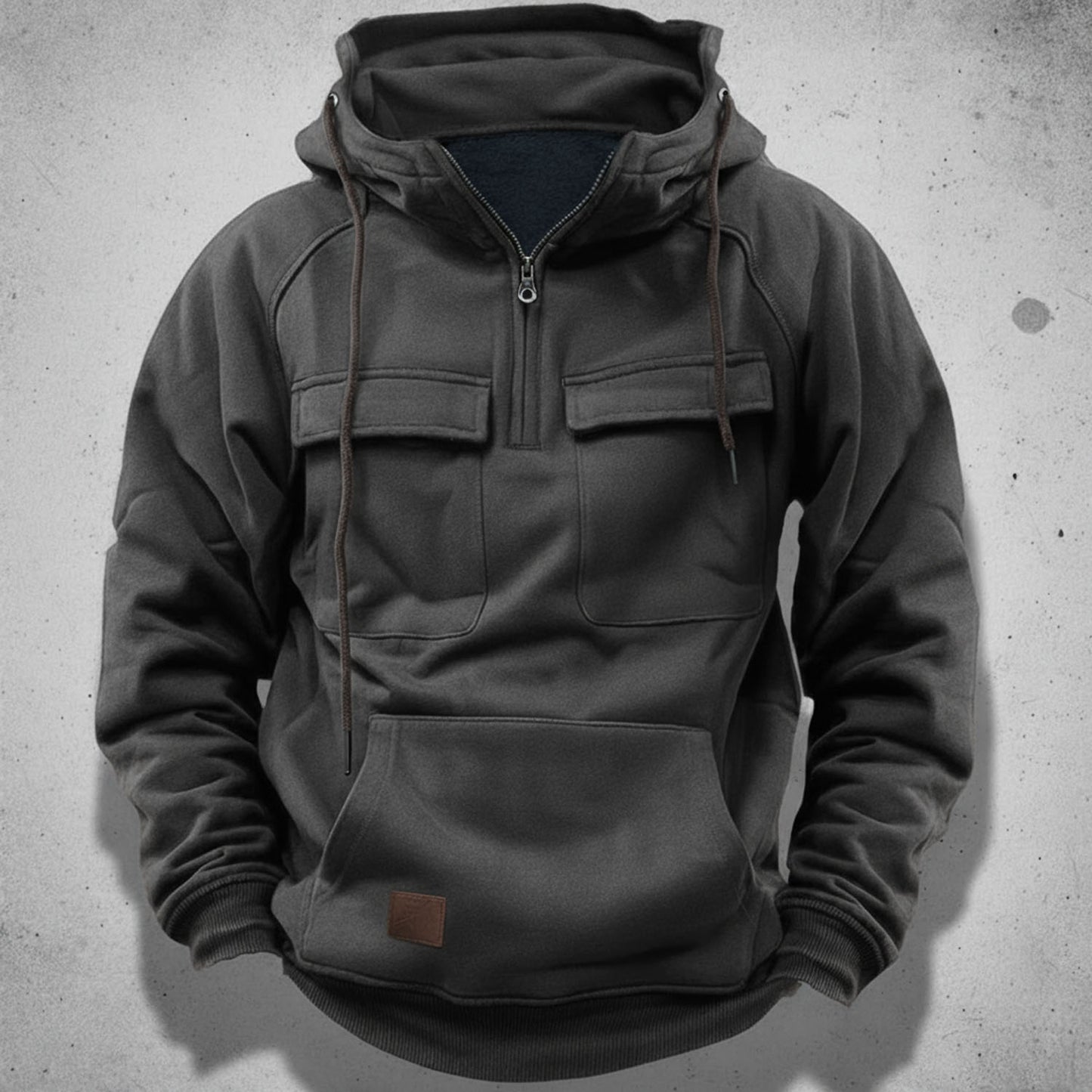 Casual Loose Fit Quarter Zip Sweatshirt