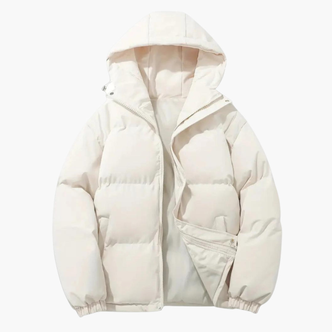 Waterproof Hooded Coat for Men with Zip Up Design