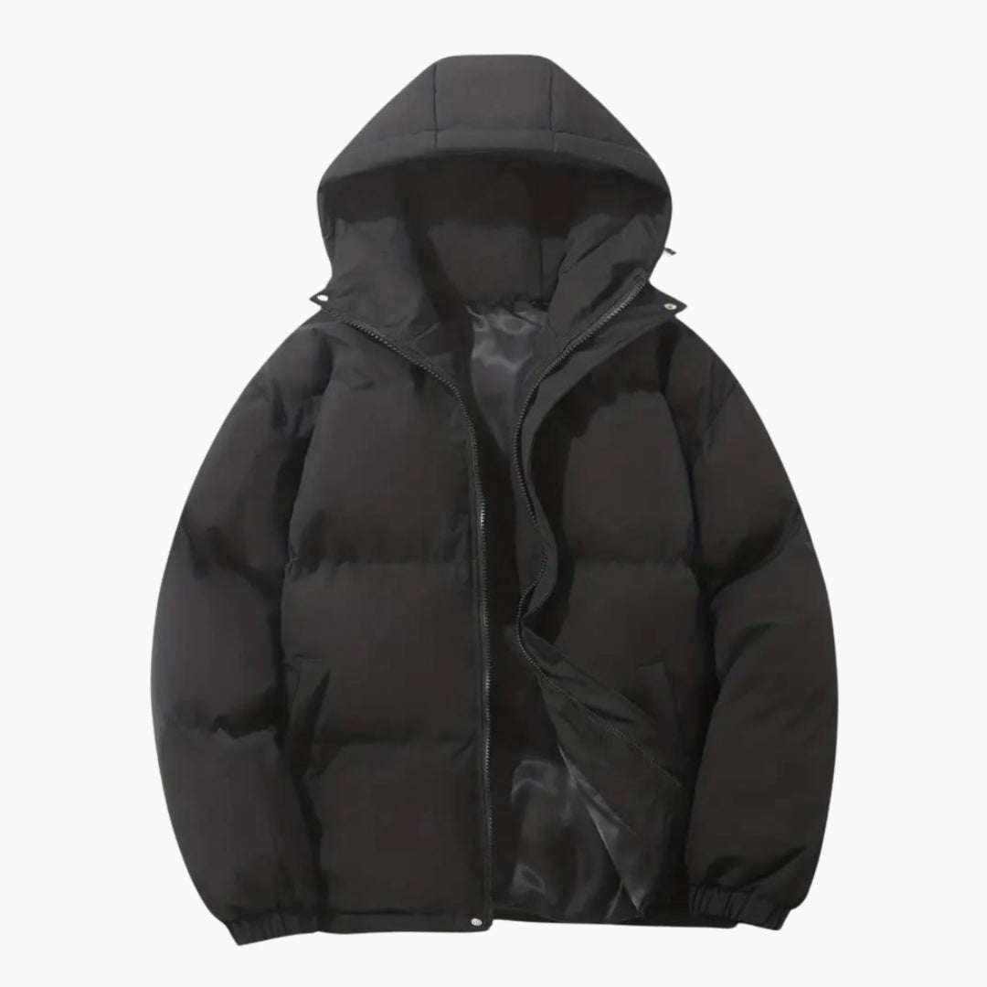 Waterproof Hooded Coat for Men with Zip Up Design