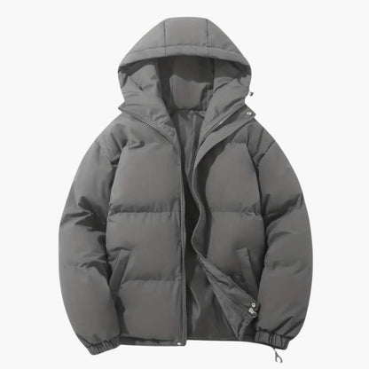 Waterproof Hooded Coat for Men with Zip Up Design