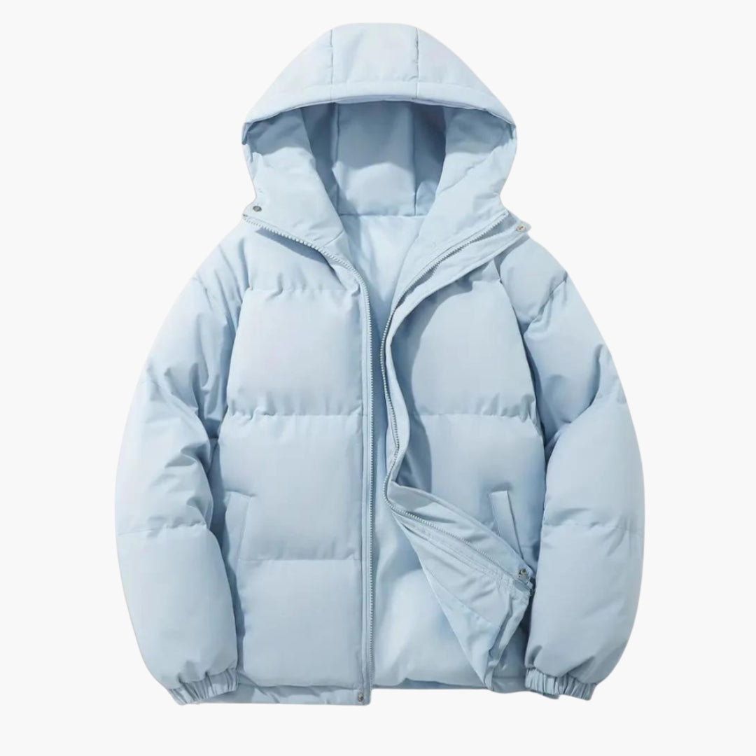 Waterproof Hooded Coat for Men with Zip Up Design