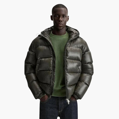 Warm Padded Men's Hooded Winter Jacket