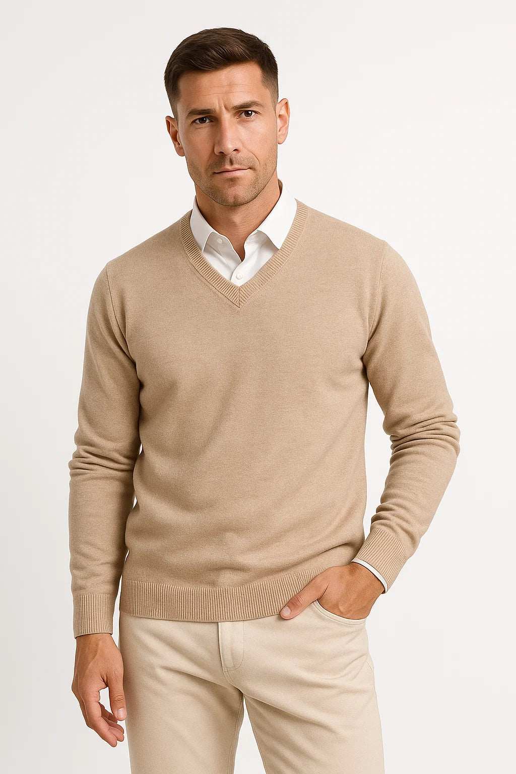 Classic Men's Crew Neck Knit Sweater