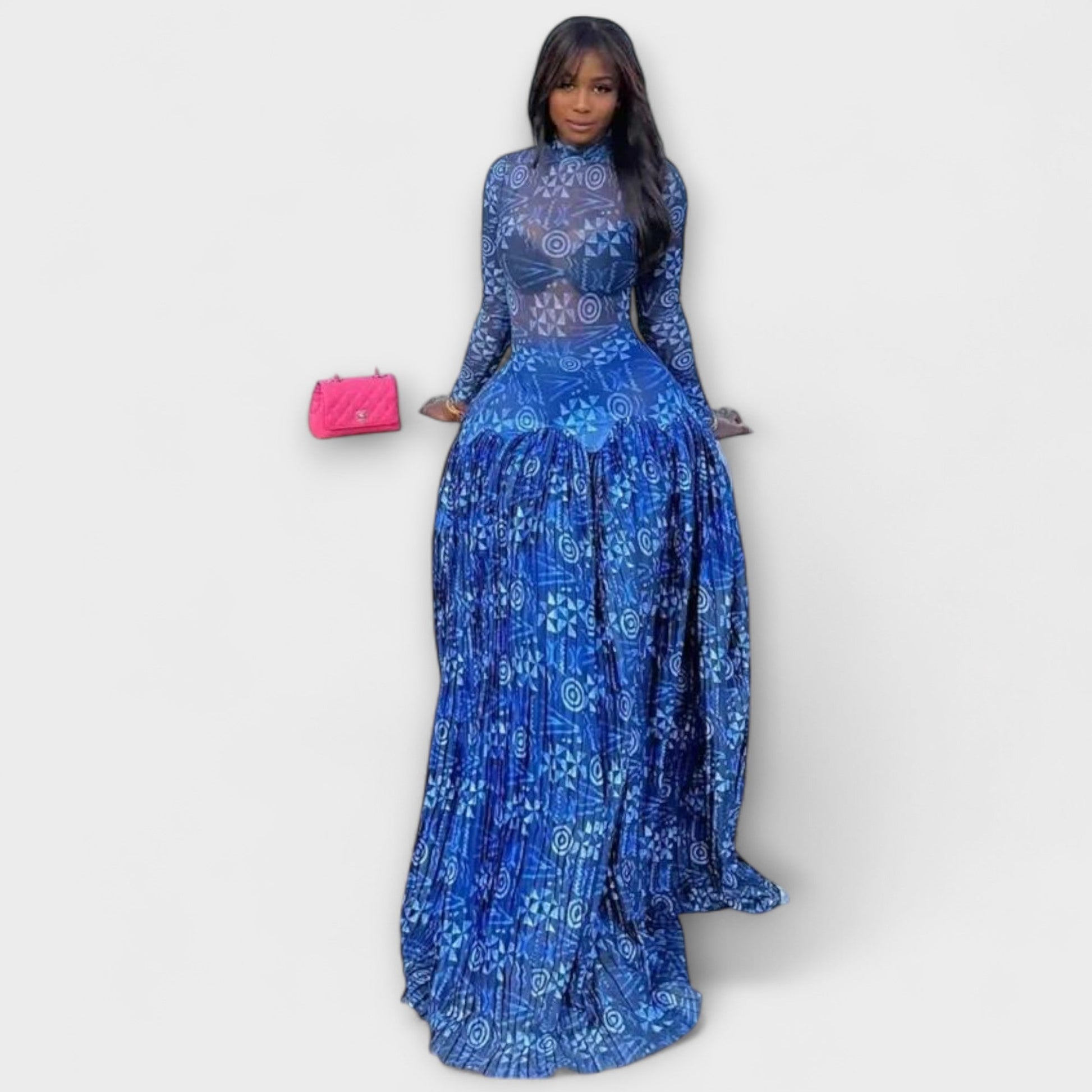Lovely Floral Evening Maxi Dress - Nocini