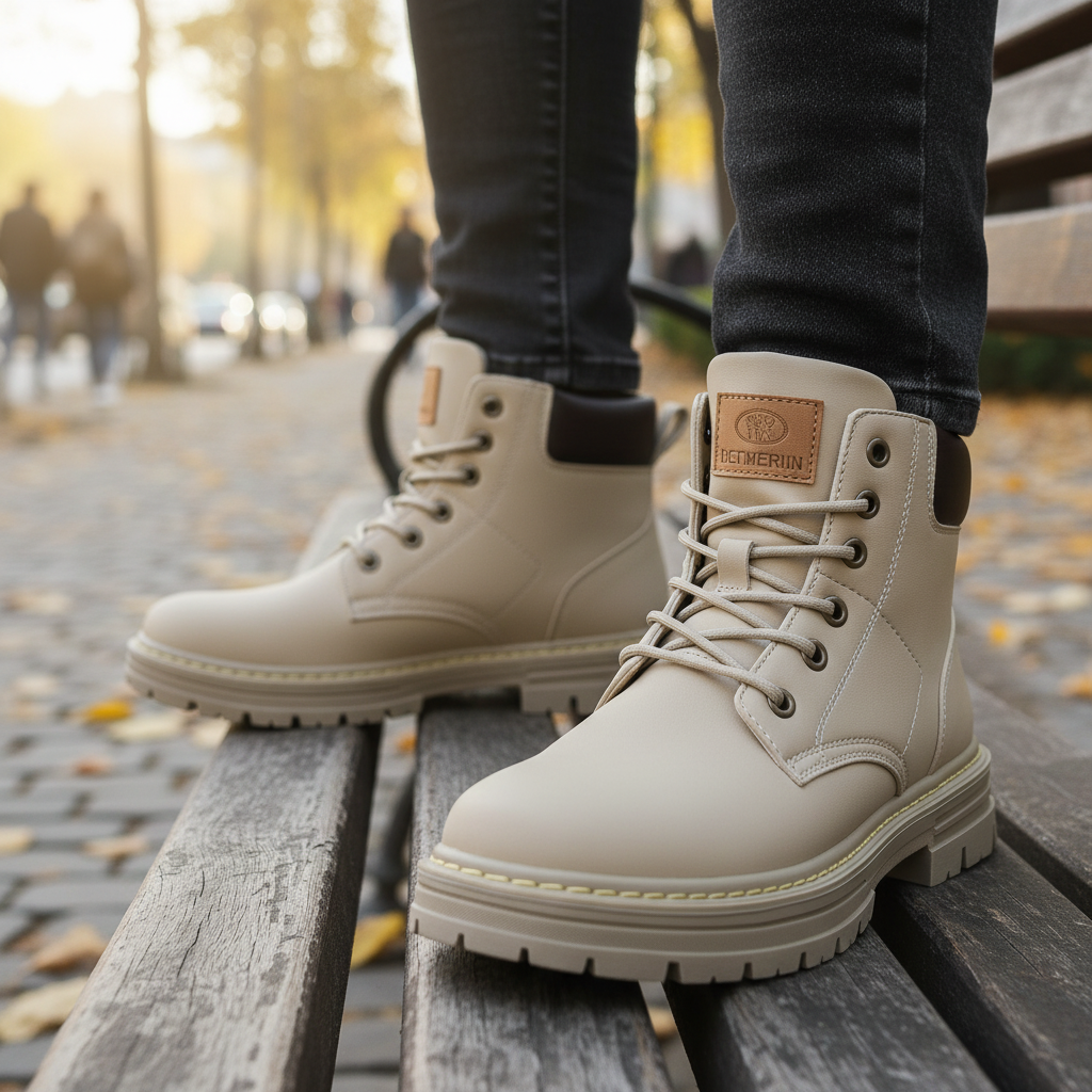 Comfortable Mens Leather Boots - Pexav