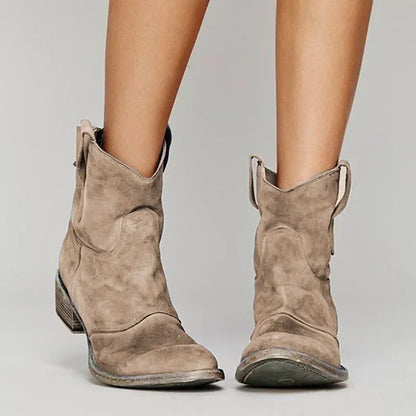 Fashionable Western Ankle Boots - Olytrend