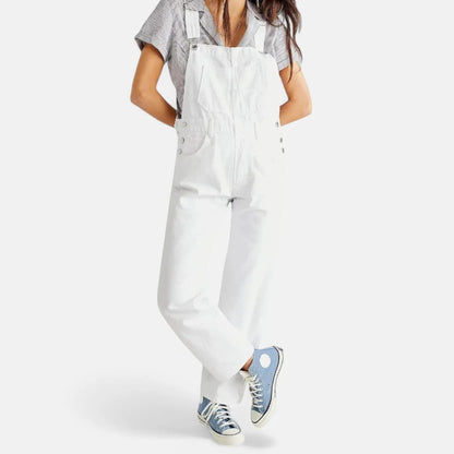 Classic Women's Denim Romper - Chic and Comfy