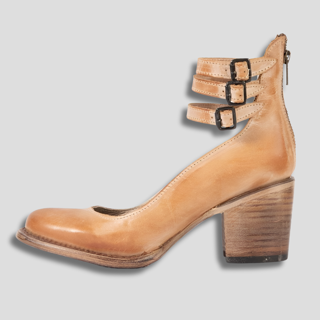 Classic High Heel Ankle Strap Pumps