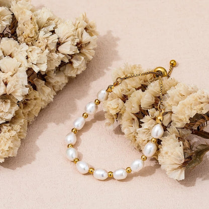 Luxurious White Pearl Jewelry Bracelet