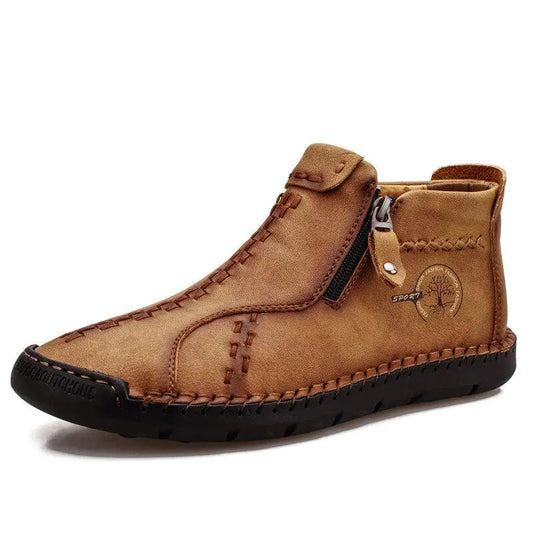 Classic Brown Leather Mens Boots - Durable and Stylish - Nocini