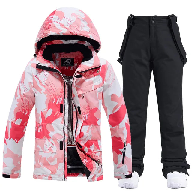Warm Women's Snow Ski Jacket Set