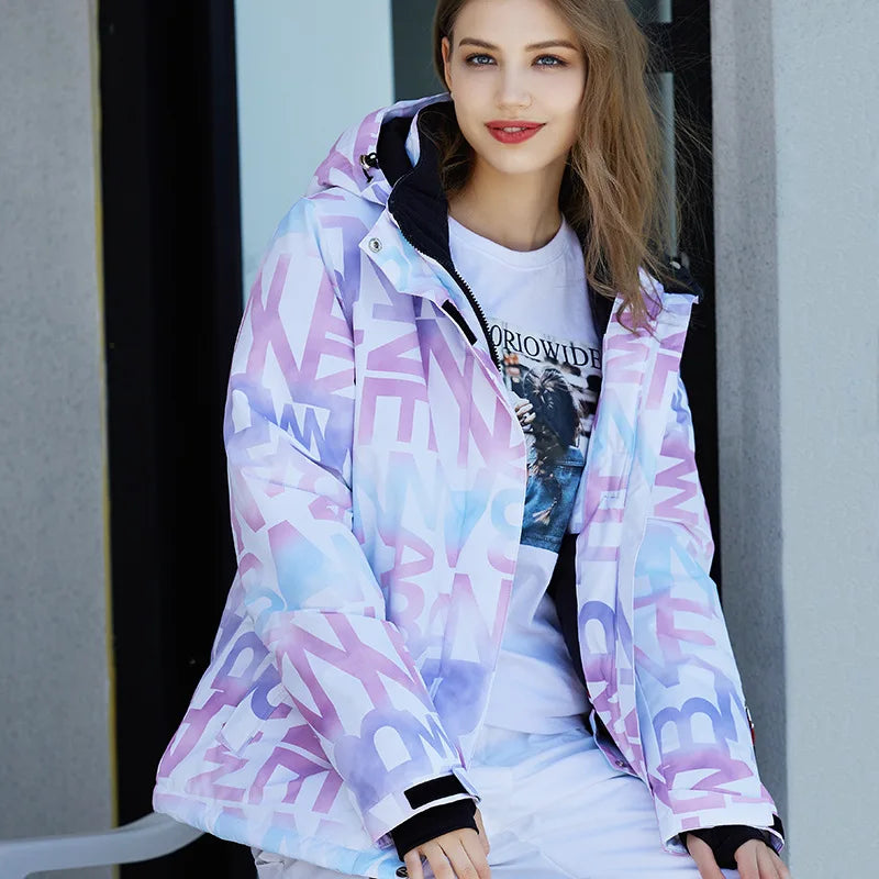 Warm Women's Snow Ski Jacket Set