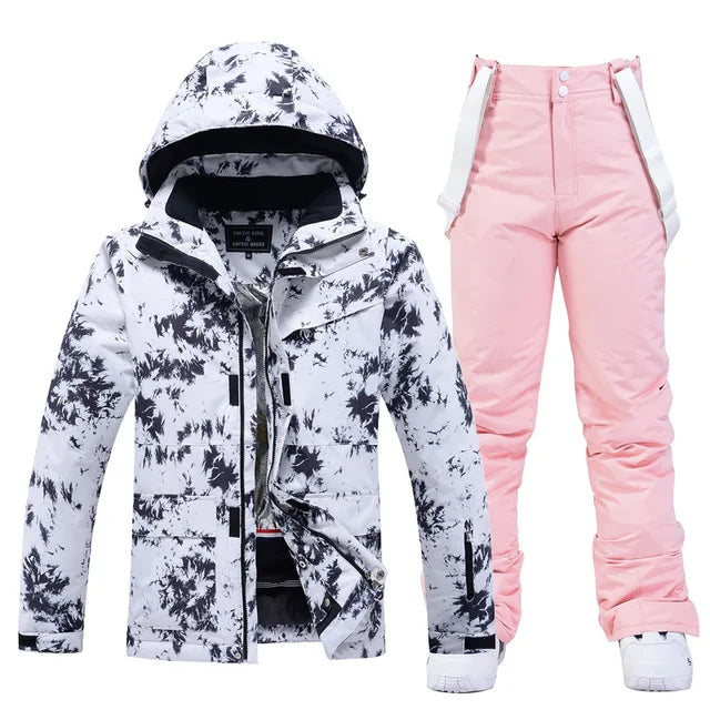 Warm Women's Snow Ski Jacket Set