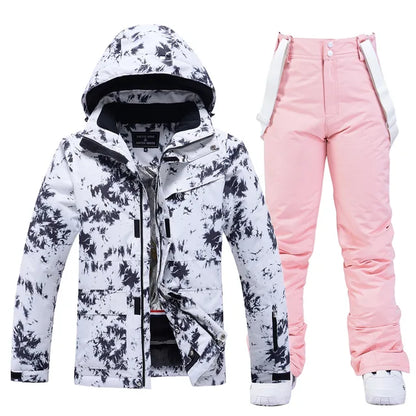 Warm Women's Snow Ski Jacket Set
