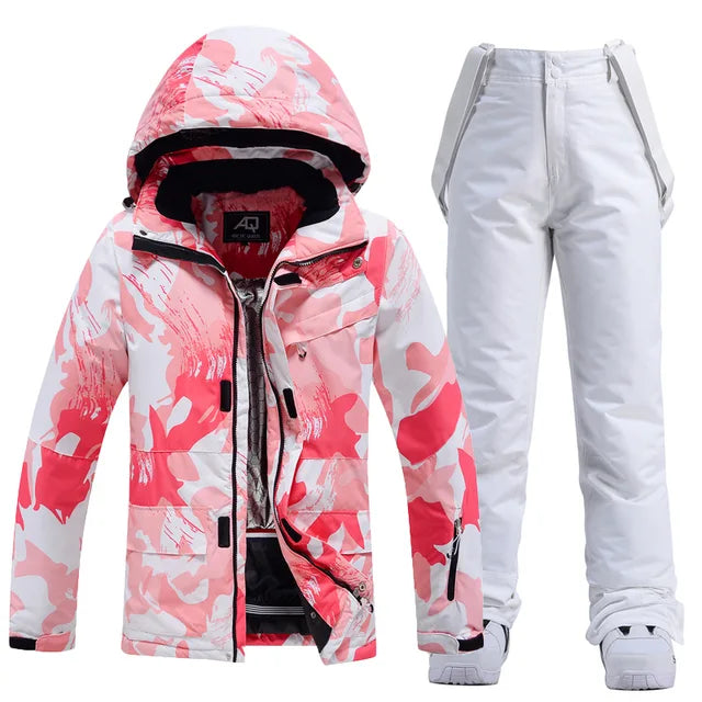 Warm Women's Snow Ski Jacket Set
