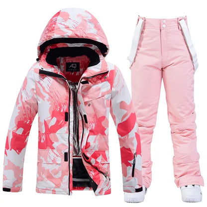 Warm Women's Snow Ski Jacket Set