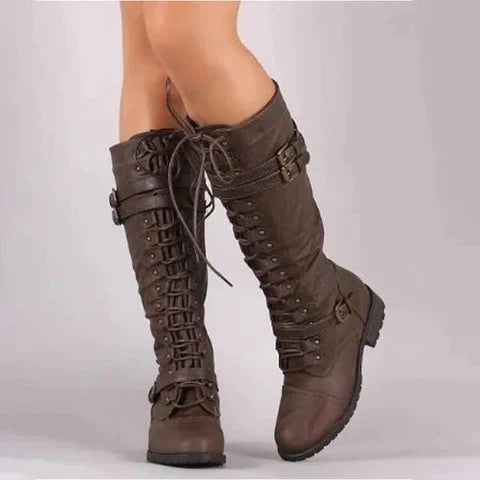Classic Elegant Lace-Up Ankle Boots for Women