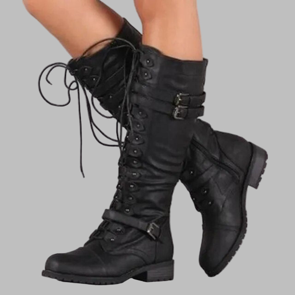 Trendy Ankle High Lace Up Boots for Women - Nocini