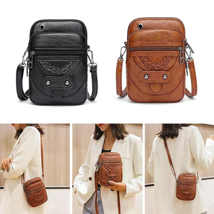 Stylish Synthetic Crossbody Phone Pouch