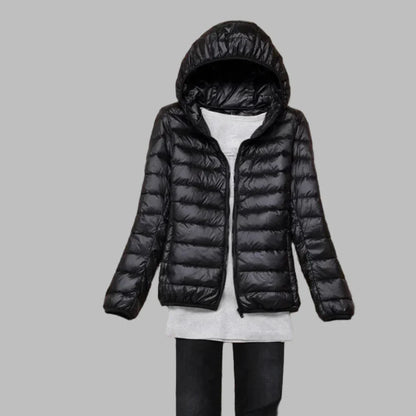 Lightweight Puffer Jacket with Hood for Women - Olytrend