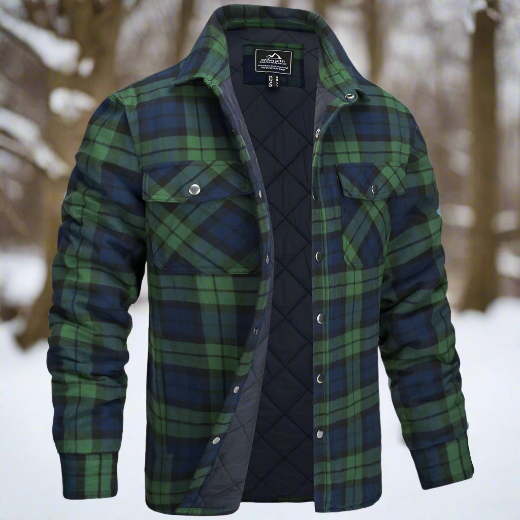 Casual Checked Button Down Shirt Jacket