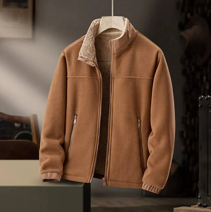 Casual Fit Sherpa Lined Zip Jacket - Nocini