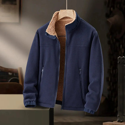 Casual Fit Sherpa Lined Zip Jacket