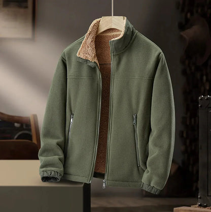 Casual Fit Sherpa Lined Zip Jacket