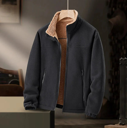 Casual Fit Sherpa Lined Zip Jacket