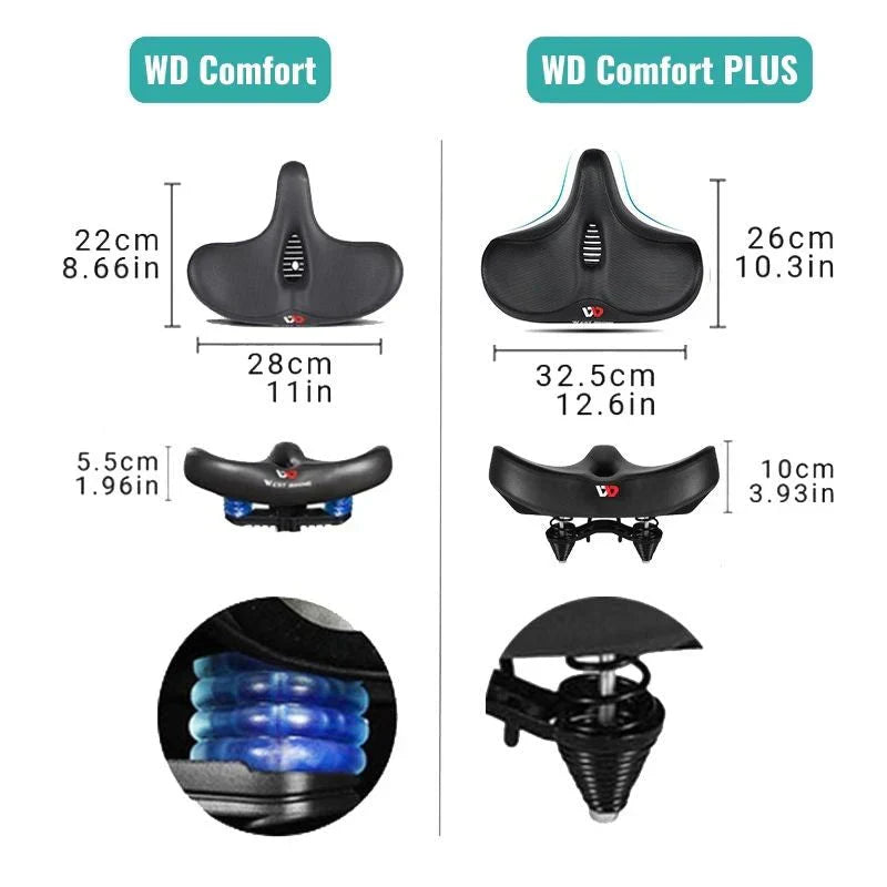 Padded Bike Seat with Extra Large Cushion