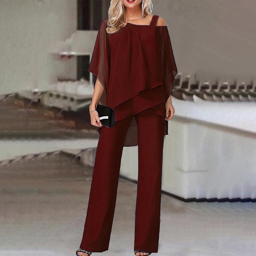 Ladies' 2-Piece Cold Shoulder Top Outfit