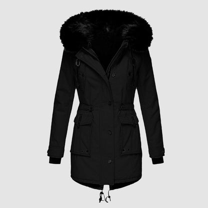 Warm Fleece Hooded Parka Jacket