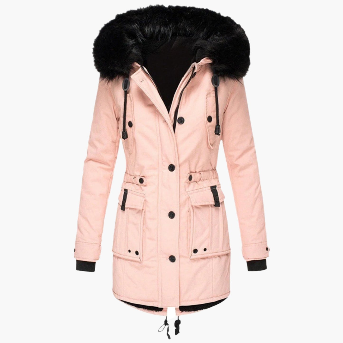 Warm Fur Hooded Winter Parka Coat