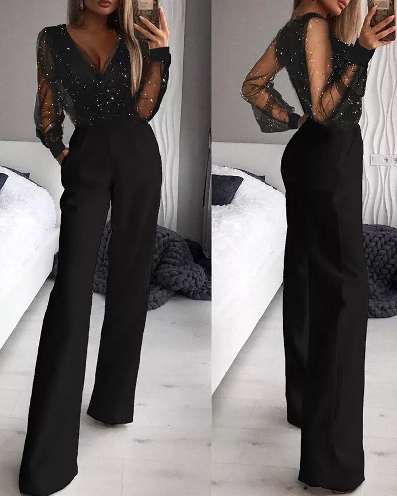 Simple One Piece Solid Jumpsuit - Nocini
