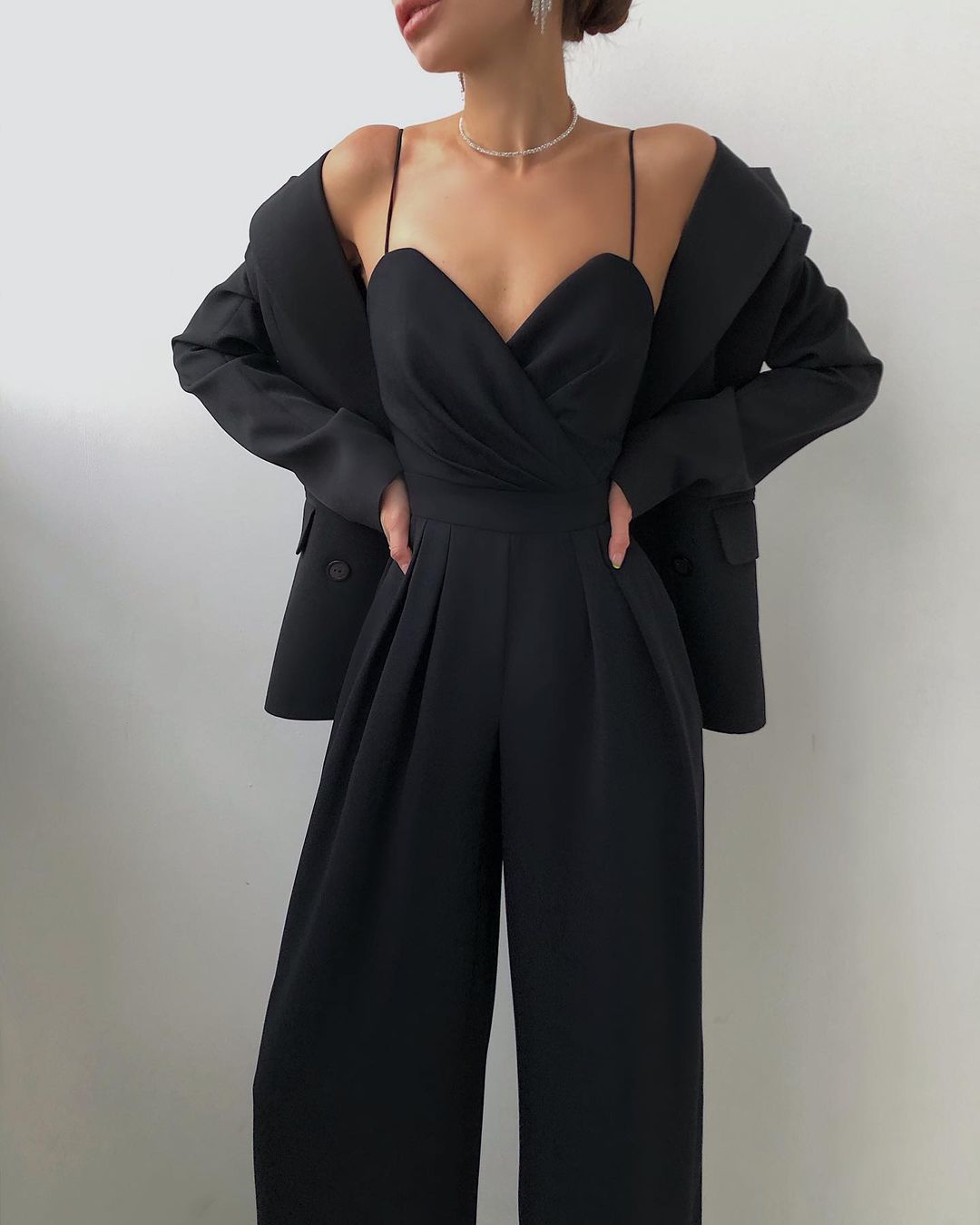 Women's Wide Leg Strap Jumpsuit