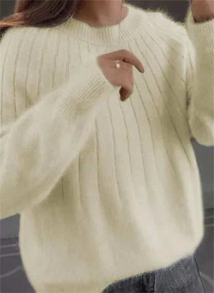Soft Purple Women's Cable Knit Sweater